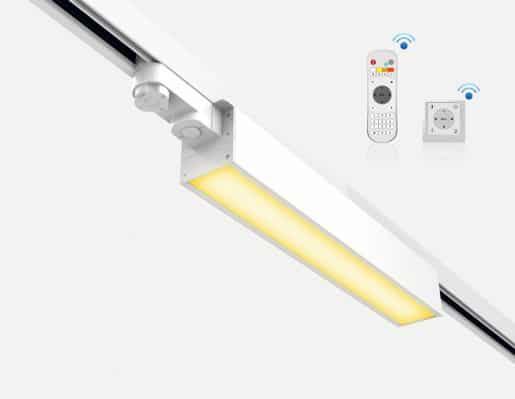LED tracklight 40 watt med fjernkontrol, dimbar, justerbar (LED-FJ-AD-4018)(A-LTA02-04011-C&D)