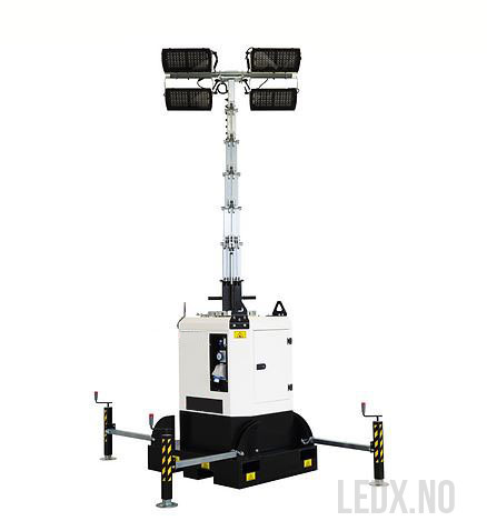 LED 4x320 W Mobil lys mast model B (LED-IT-BAS)
