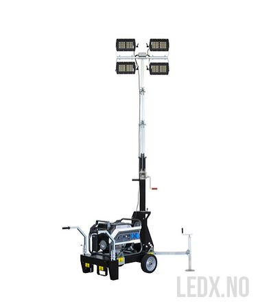 LED 4x160 W Mobil lys mast model P (LED-IT-PEG)